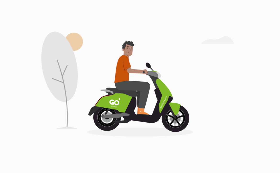 GO-Sharing-scooter-rijden